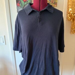 Classic Plus Size Navy Blue Polo Shirt